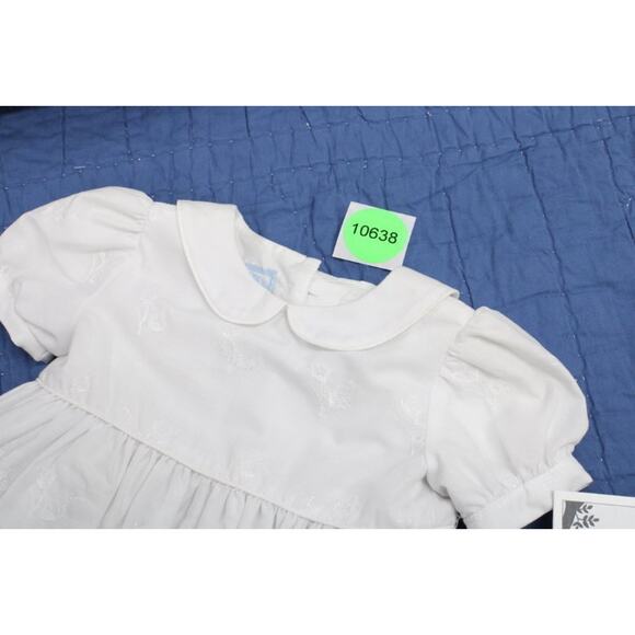 Vintage New 6 Mos Baptism Christening Gown Set Dress Hat Booties Old Stock - Picture 15 of 15